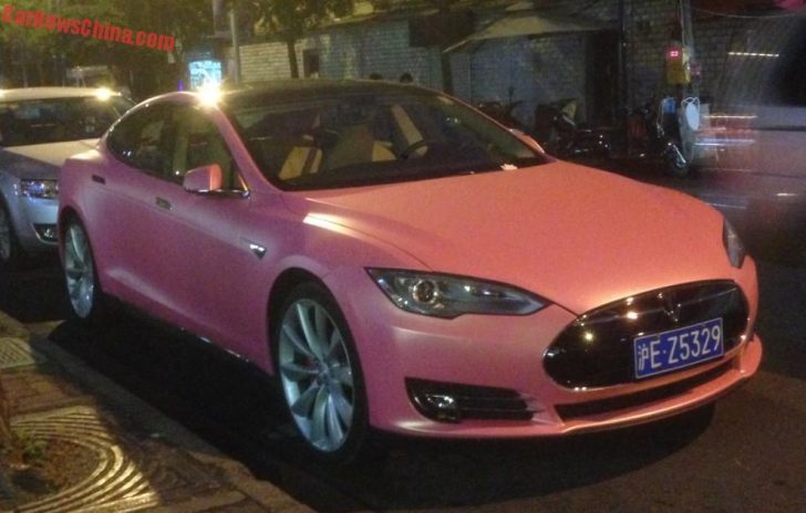 Custom-designed pink Tesla is making waves in 2024!